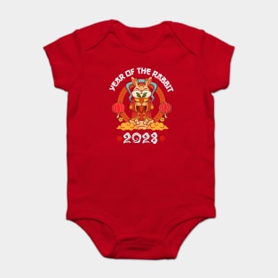 Yin Yan Dabbing Rabbit Chinese New Year 2023 Men Women Kid Baby Bodysuit